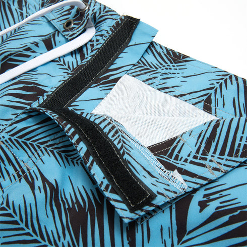 Relaxed Fit Quick Dry Striped Beach Shorts for Men