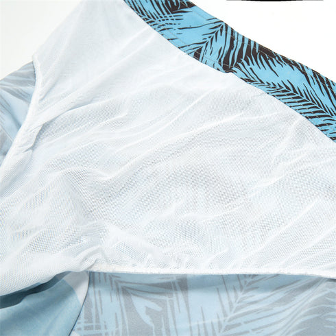 Relaxed Fit Quick Dry Striped Beach Shorts for Men