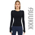 Running Women's Athletic Skinny Round Neck Sweatshirts Top