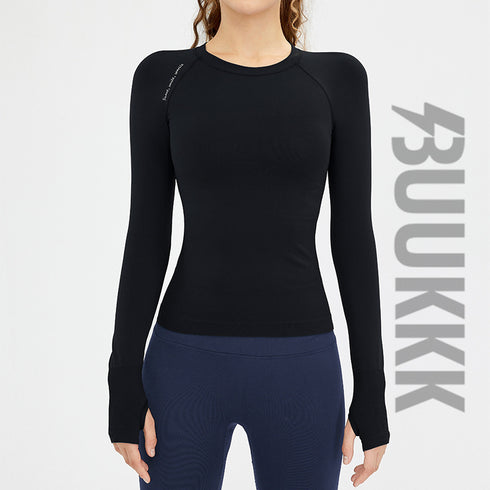 Running Women's Athletic Skinny Round Neck Sweatshirts Top