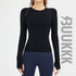Running Women's Athletic Skinny Round Neck Sweatshirts Top