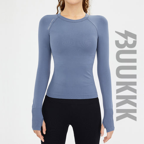 Running Women's Athletic Skinny Round Neck Sweatshirts Top
