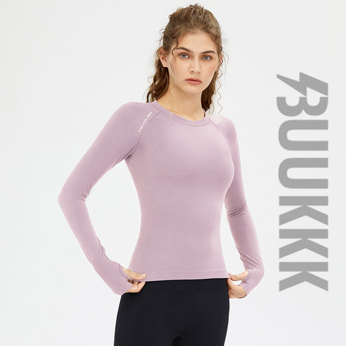 Running Women's Athletic Skinny Round Neck Sweatshirts Top