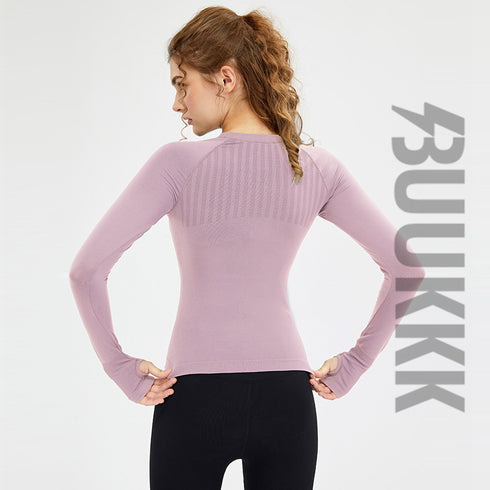 Running Women's Athletic Skinny Round Neck Sweatshirts Top