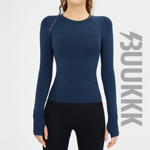 Running Women's Athletic Skinny Round Neck Sweatshirts Top