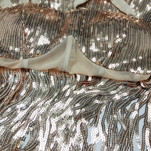 Sequins Tassels Women's Sexy Halter Nightclub Dresses