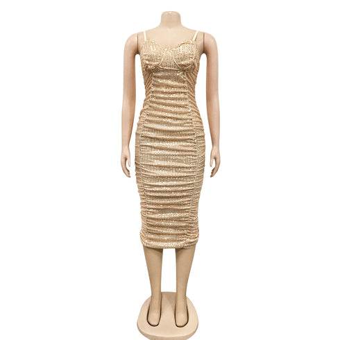 Sexy Backless Slit Women's Bodycon Long Dresses