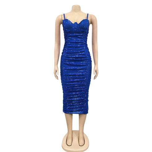 Sexy Backless Slit Women's Bodycon Long Dresses