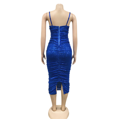 Sexy Backless Slit Women's Bodycon Long Dresses