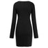 Sexy Crop Long Sleeve Party Bodycon Dress for Women