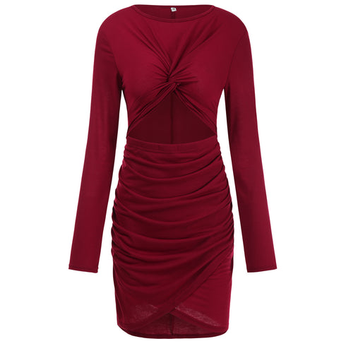 Sexy Crop Long Sleeve Party Bodycon Dress for Women