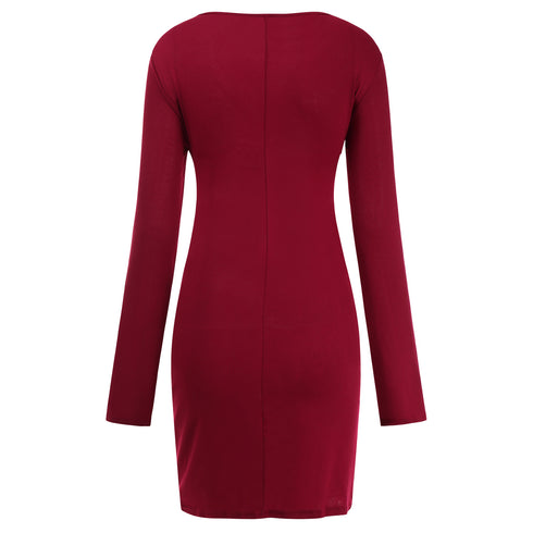 Sexy Crop Long Sleeve Party Bodycon Dress for Women