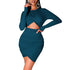 Sexy Crop Long Sleeve Party Bodycon Dress for Women