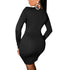 Sexy Crop Long Sleeve Party Bodycon Dress for Women