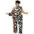 Sexy Diagonal Shoulder Women's Plus Size Jumpsuits