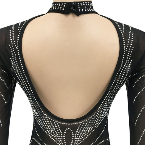 Sexy Hollow Out Dress Nightclub Women's Long Sleeve Dresses