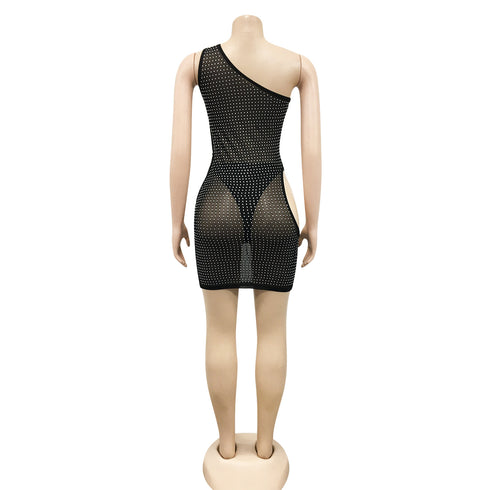 Sexy Hollow Out Glitter Women's Bodycon Dresses