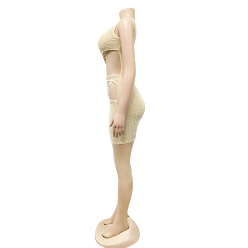 Sexy Hollow Out Glitter Women's Bodycon Dresses