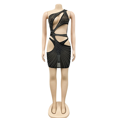 Sexy Hollow Out Glitter Women's Bodycon Dresses