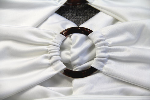 Sexy Hollow Sleeveless Folds Wrap Nightclub Dresses