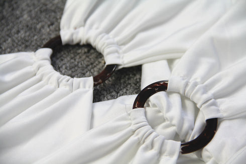 Sexy Hollow Sleeveless Folds Wrap Nightclub Dresses