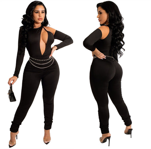 Sexy Individuality Women's Fit Slim Jumpsuits Jogger