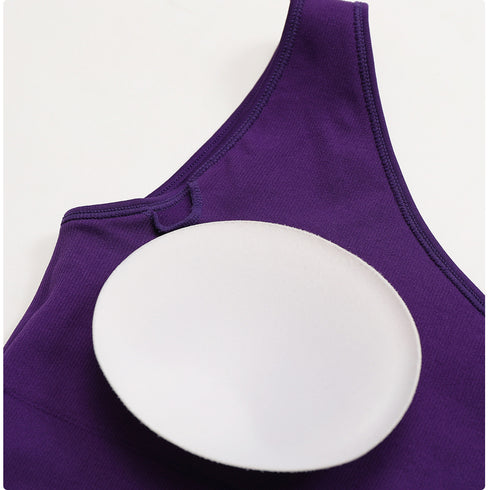 Sexy Irregular Straps Women's Sports Fitness Bra Tank