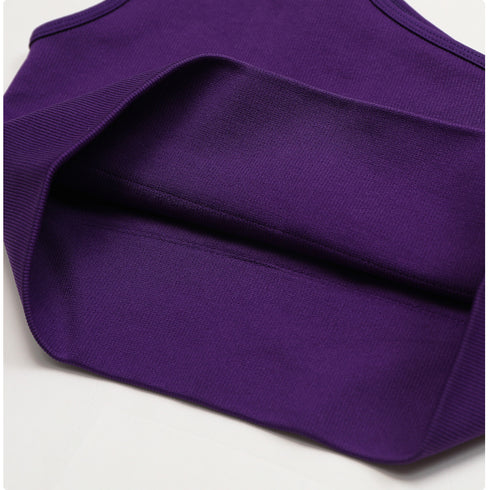 Sexy Irregular Straps Women's Sports Fitness Bra Tank