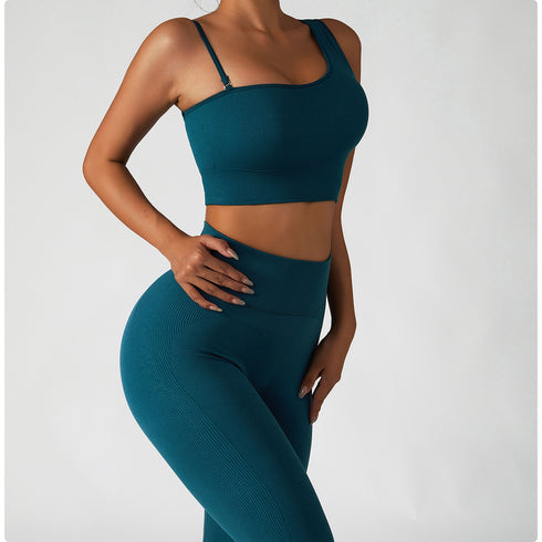 Sexy Irregular Straps Women's Sports Fitness Bra Tank