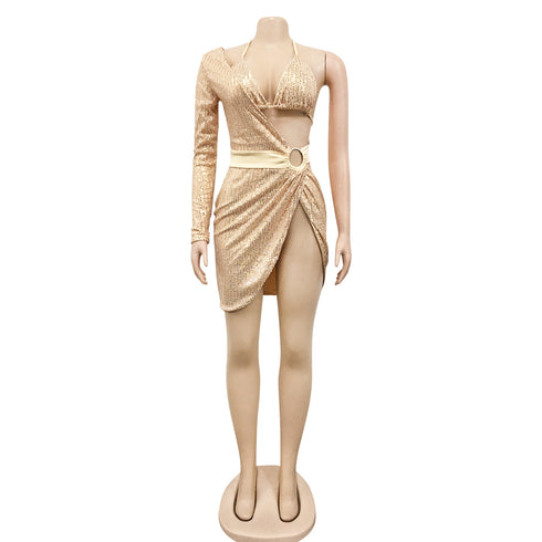 Sexy Irregularity Sequins Women's Bodycon Dresses