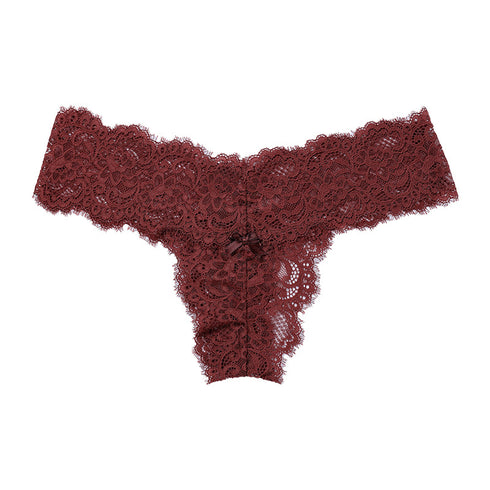 Sexy Lace Low Waist Women's Thong Panties Sport Underpants