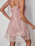 Sexy Lace Women's Nightdress Pure Color Pajama Dress