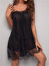Sexy Lace Women's Nightdress Pure Color Pajama Dress