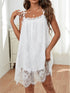 Sexy Lace Women's Nightdress Pure Color Pajama Dress