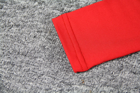 Sexy Slim Women's V-neck Long Sleeved Pleated Dress