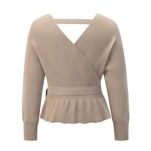 Sexy V Neck Pullover Sweater Women's Knit Tops
