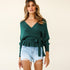 Sexy V Neck Pullover Sweater Women's Knit Tops