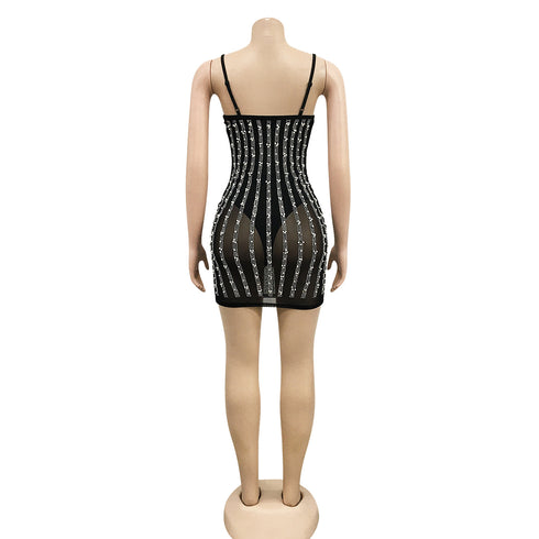 Sexy Western Stylish Women's Spaghetti Strap Bodycon Dresses