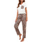 Sexy Women's Leopard Patchwork Pant Pajama Sets