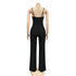 Sexy Women's Lift the Hips Pure Color Sleeveless Jumpsuit