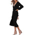 Sexy Women's Long Sleeve Dress V Neck Knit Long Dress