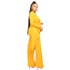 Sexy Women's Outfit Pure Color Yellow Jumpsuits