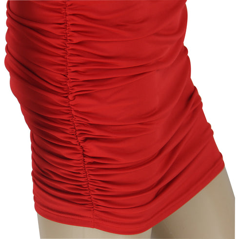 Sexy Women's Pleated Sleeveless Backless Bodycon Dresses