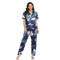 Short Tops Loungewear Women's Pant Pajama Sets