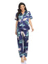 Short Tops Loungewear Women's Pant Pajama Sets