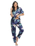 Short Tops Loungewear Women's Pant Pajama Sets