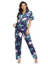 Short Tops Loungewear Women's Pant Pajama Sets