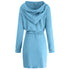 Simple Dress with Hooded Long Sleeves Dress for Women
