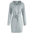 Simple Dress with Hooded Long Sleeves Dress for Women