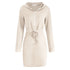 Simple Dress with Hooded Long Sleeves Dress for Women